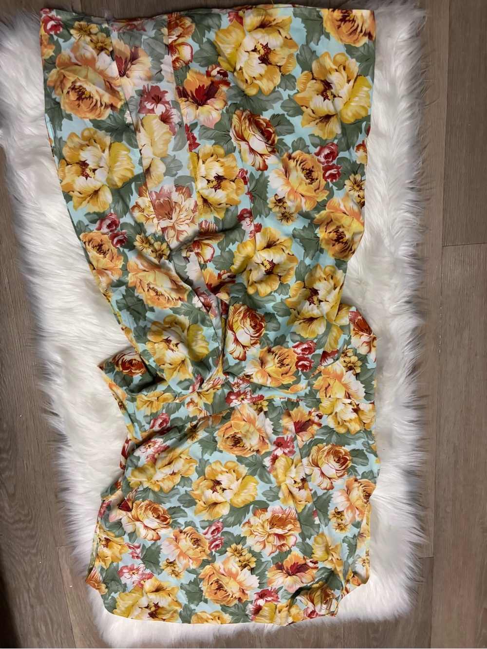 Floral Yellow & Mint Maxi Dress - Picture 2 of 5